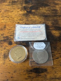 1976 EISENHOWER DOLLAR GOLD PLATED