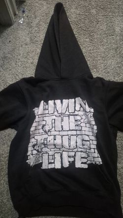 Black Graphic Pullover Hoodie