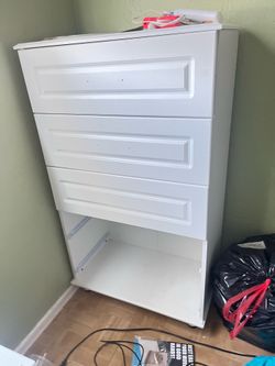 Broken dresser, fairly new and barely used