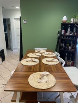 Wooden dining table set