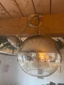 Large Glass Globe Pendant Light