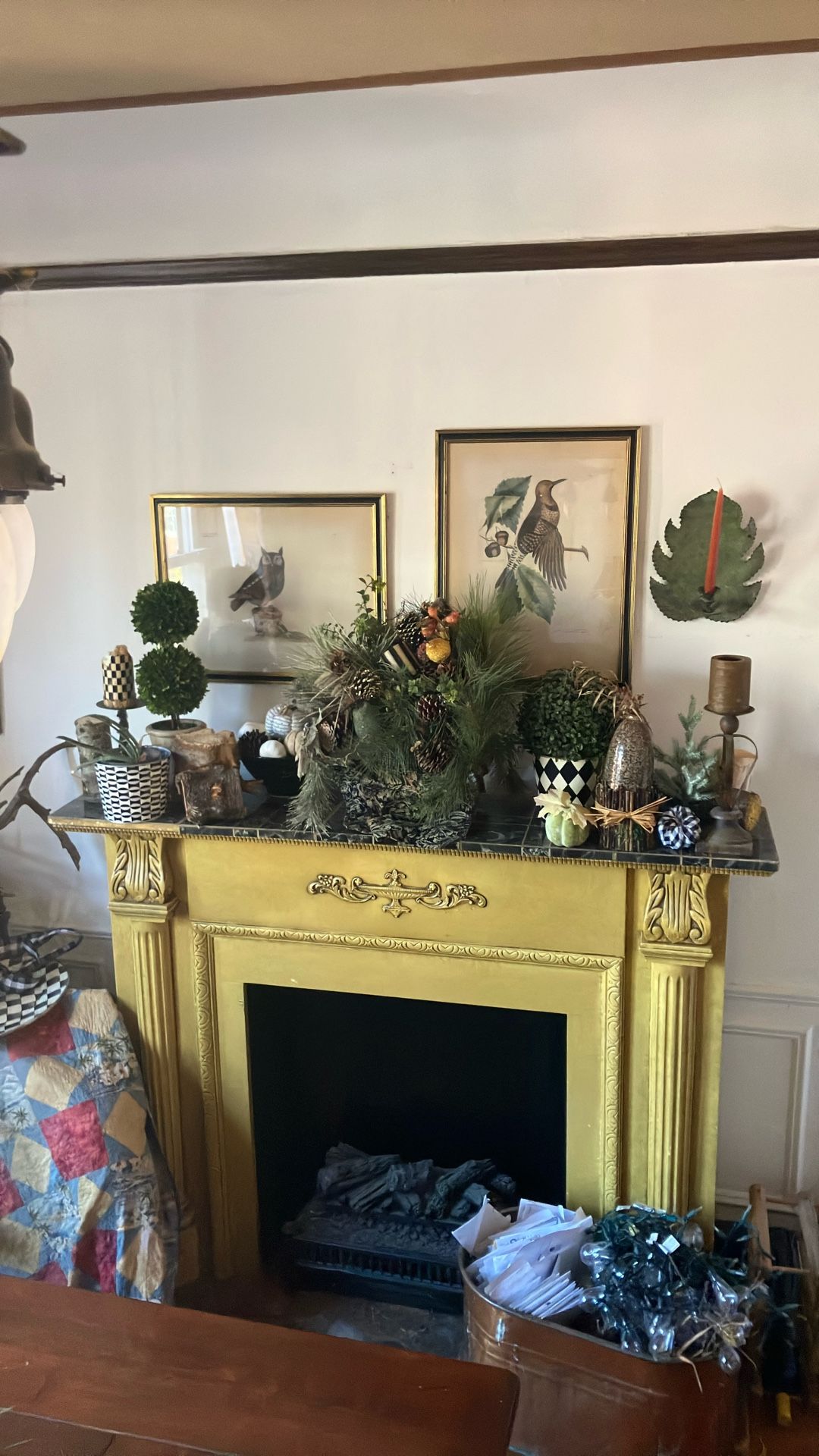 Mantle Grouping W Bird Pictures