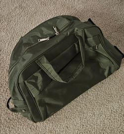 Rolling Travel Duffel Bag with Wheels & Luggage Sleeve