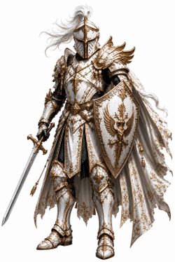 4.5” Fantasy Knight Sticker Elegant Paladin Armor Vinyl Decal Medieval