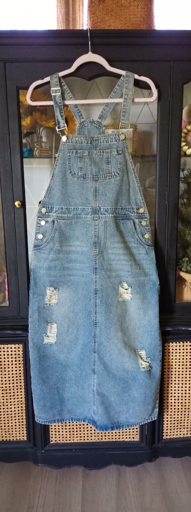 Denim Jumper Midi Dress