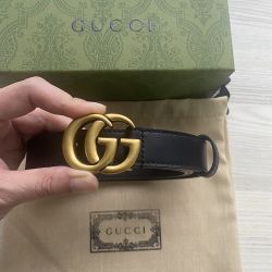 Black Belt Double G Metal Buckle