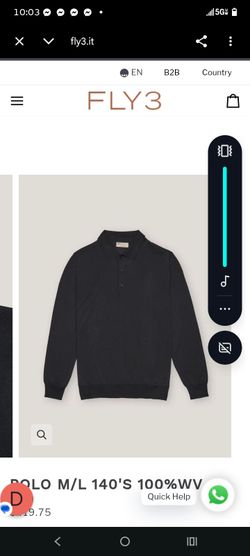 Fly3 Long Sleeve Polo Shirt Dark Gray