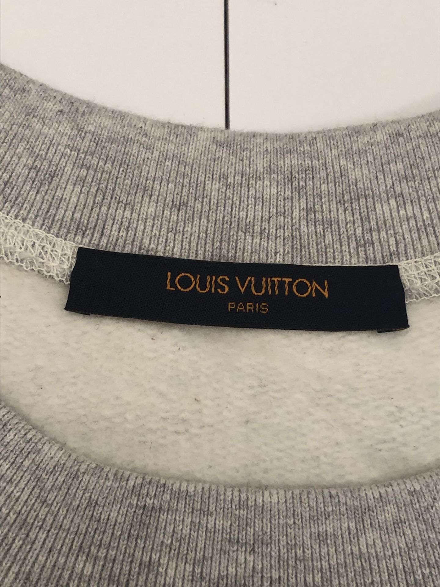 Pre-owned Louis Vuitton Upside Down Logo Lv Crewneck In Grey