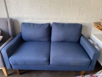 Two seat blue couch