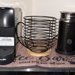 Original Essenza Mini Nespresso Machine by Breville & Aeroccino Milk Frother