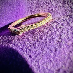 THE LEO Ideal Cut Round-Cut Diamond Wedding Band 1/5 ct tw 14K Yellow Gold (Brand New) Open To Hear Offer-Originally $1099.99+Tax