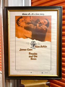 Original 1974 “Freebie and the Bean” Movie Poster – James Caan & Alan Ar Original graphics wi Framed