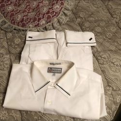 Extremely nice two white men’s dress shirts French cuff