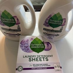 Seventh Generation Laundry Detergent Liquid + Sheets 