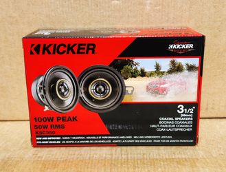 Kicker Car Speakers 3 1/2" 2-Way Coaxial Speaker System 100 Watts KSC350 51KSC3504 🚨 Payment Options Available 🚨 No Credit Needed 🚨