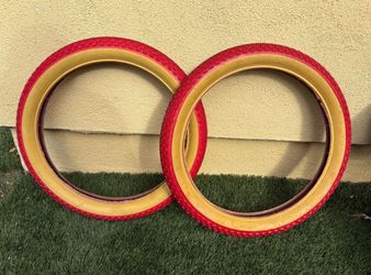 BMX Excel 20 inch tires red