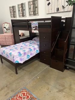 Twin over twin bunk bed set