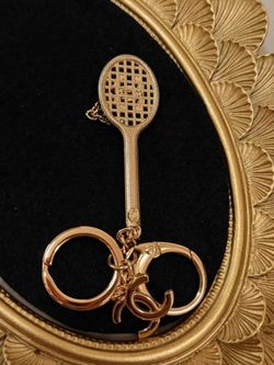 Tennis racket key chain