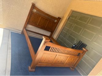 (Delivery Available) Real Wood Queen Bed Platform Frame
