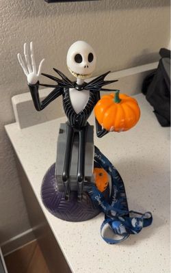 Disney Parks Jack Skellington Light-Up Popcorn Bucket Halloween 2025