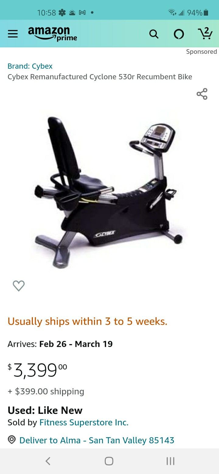 Stationary Bike Cybex Cyclone 530r Recumbent Bike Cybex Cyclone