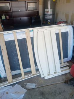 Twin white bed