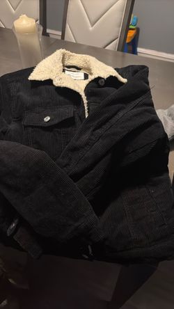 Women Black Corduroy Coat