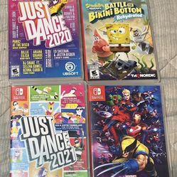 Just Dance 2020, Just Dance 2021, Marvels Ultimate Alliance 3, And SpongeBob Square Pants Battle For Bikini Bottom