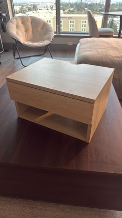 Light Oak Wall Nightstand