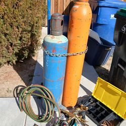 Cutting torch set big tanks