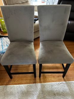 2 Plush Counter Height Chairs