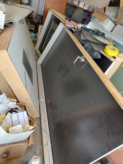 Commercial interior solid core doors with commercial hardware