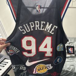 Supreme X Nike X NBA Teams Authentic Jersey ‘Black’