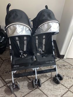 Black Two Seated Stroller 