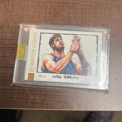 Luka Doncic YJD Art Written Legends 4/12.Famous Artist  Auto Jidong Yang Signed