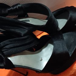 Black glitter  heels