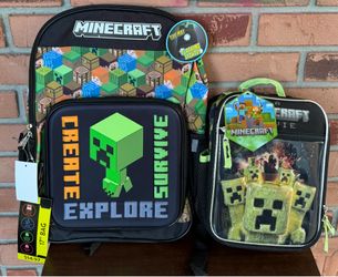 Minecraft book bag set