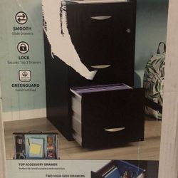 Filing Cabinet Black-3 Drawer