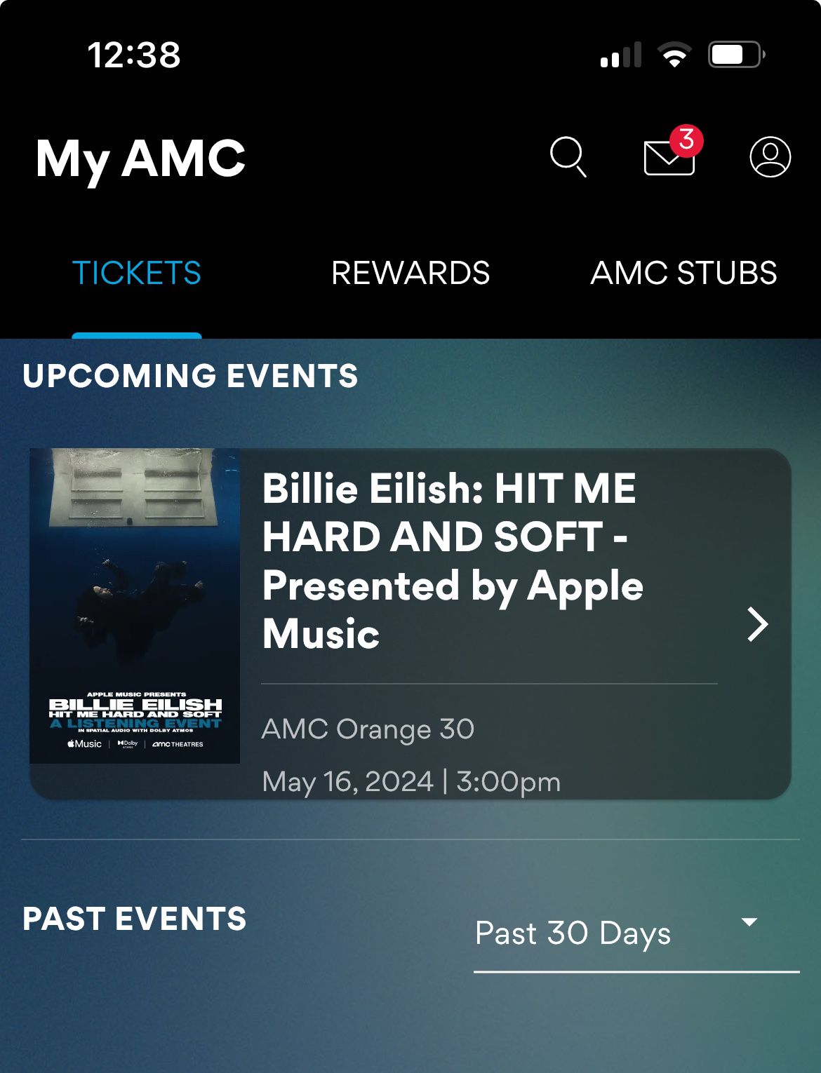 Billie Eilish AMC Listening Party 4 Tickets 