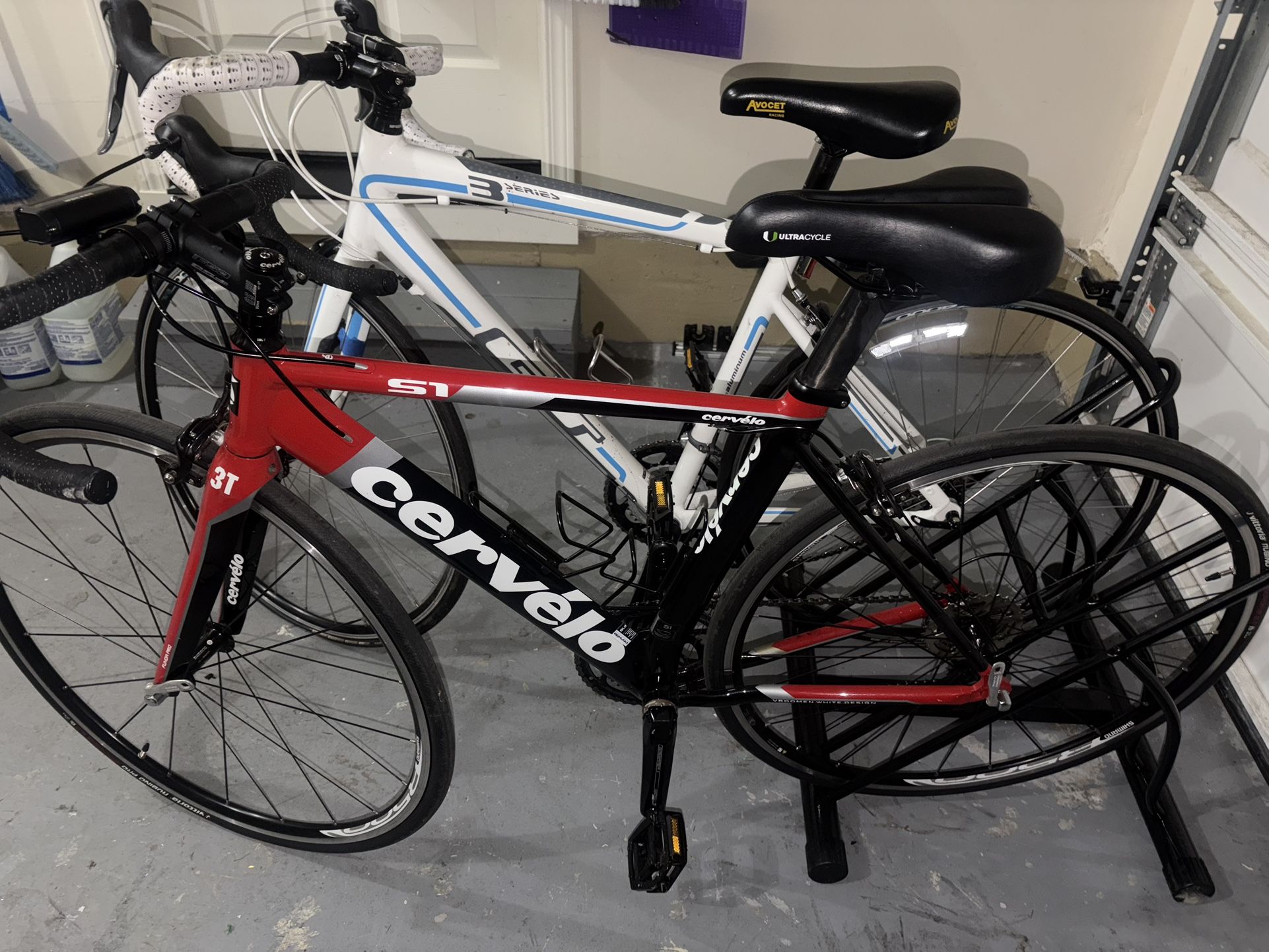 Cervelo S1 And GT series 3 Both Road Bikes