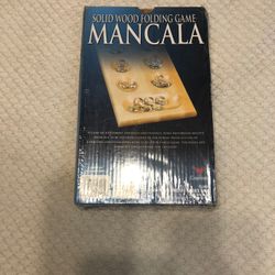 Brand New Solid Wood Mancala Board Game 