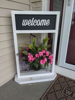 Garden Flower Hanging Basket Plant Stand / Home Porch Decor