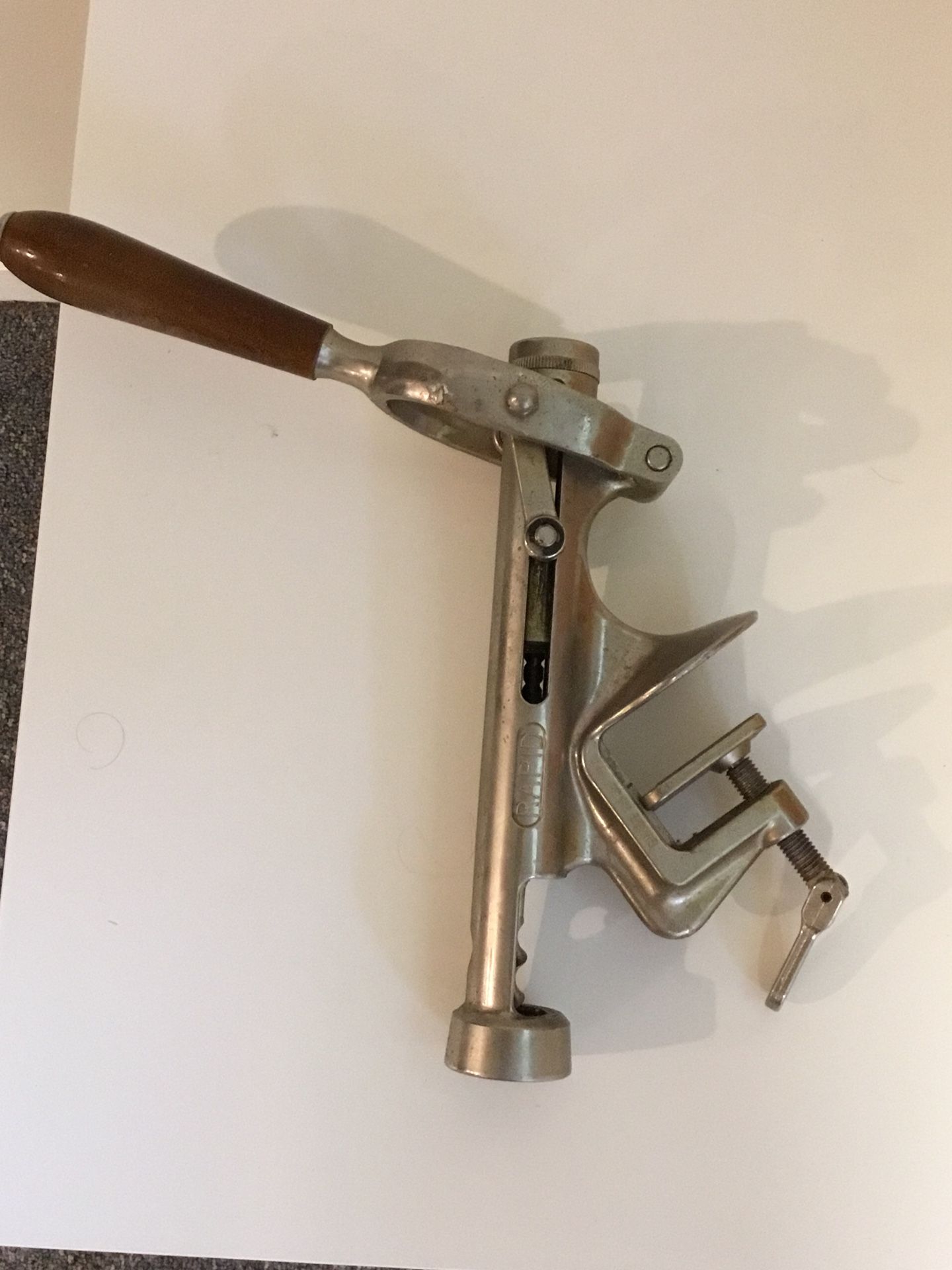 Vintage Rapid Swiss made wine corkscrew bottle opener table mount make offer