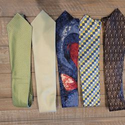 Mens silk ties paid $25-$75 each

$5-$10 each
