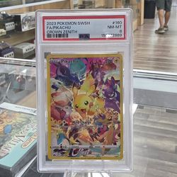 Pikachu Secret Crown Zenith PSA 8
