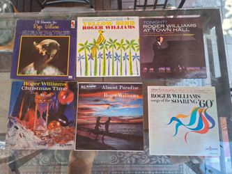 Roger Williams Vinyl LP Record Lot of 6