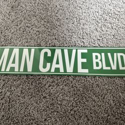 MAN CAVE BLVD SIGN (Brand New & Sealed)