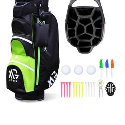 Golf Cart Bag,Lightweight Golf Bag with 15 Way,Premium Golf Club Bags with Rain Cover,Cooler Bag and Golf Accessory Kit,Golf Bags for Men & Women
