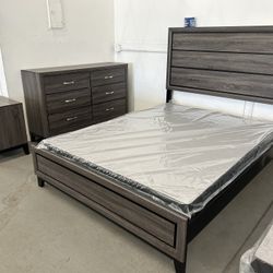 Bedroom Set, New in boxes, Coastal Gray, All Sizes Available, Can Delivery