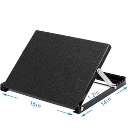 Professional Steel Calf Stretcher, Adjustable Ankle Incline Board and Stretch Board, Slant Board with Full Non-Slip Surface, 16" x 14", 4 Positions